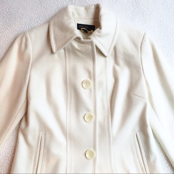 Jason Kole Cream Wool Coat - Picture 4 of 8